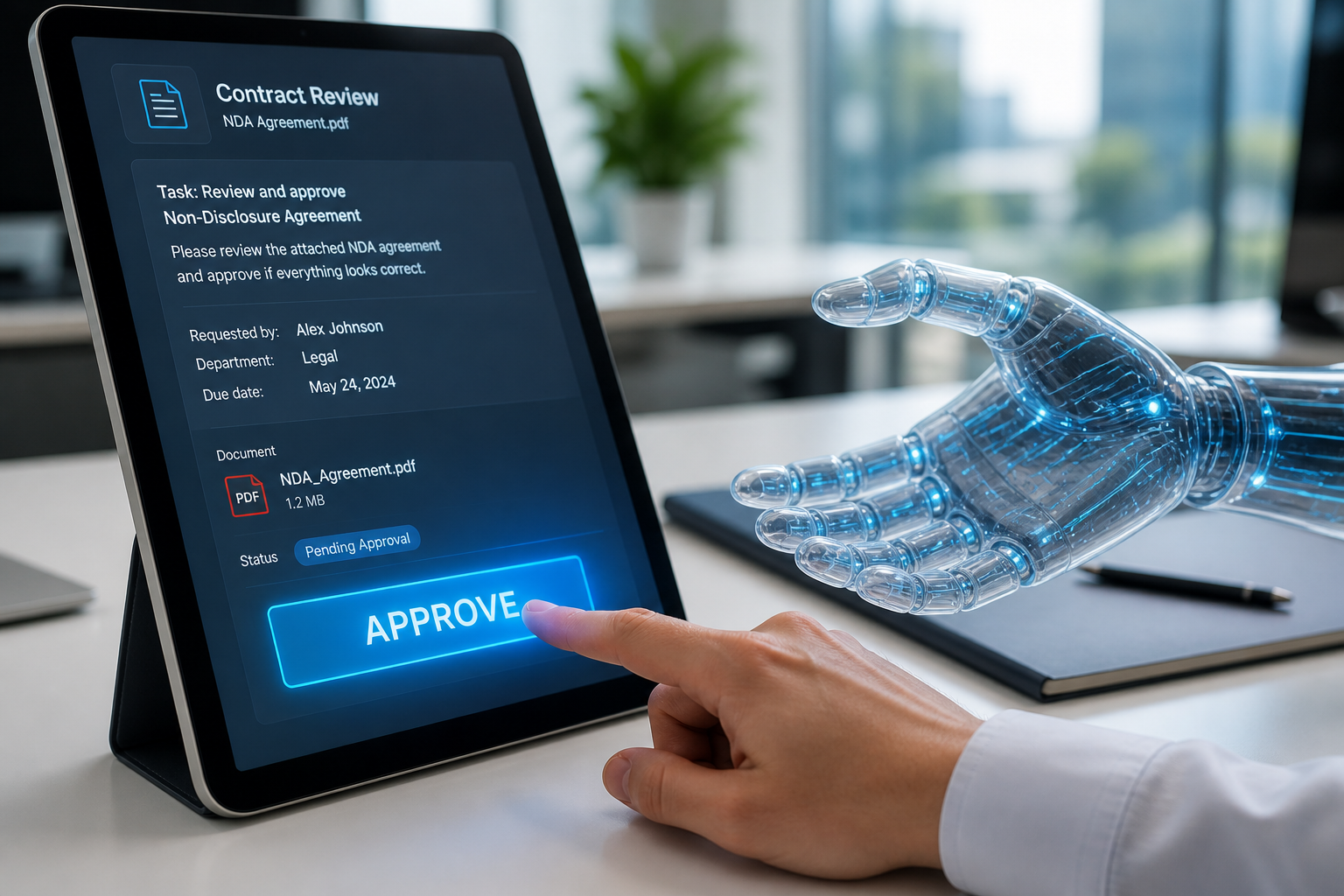 Human approval of AI actions