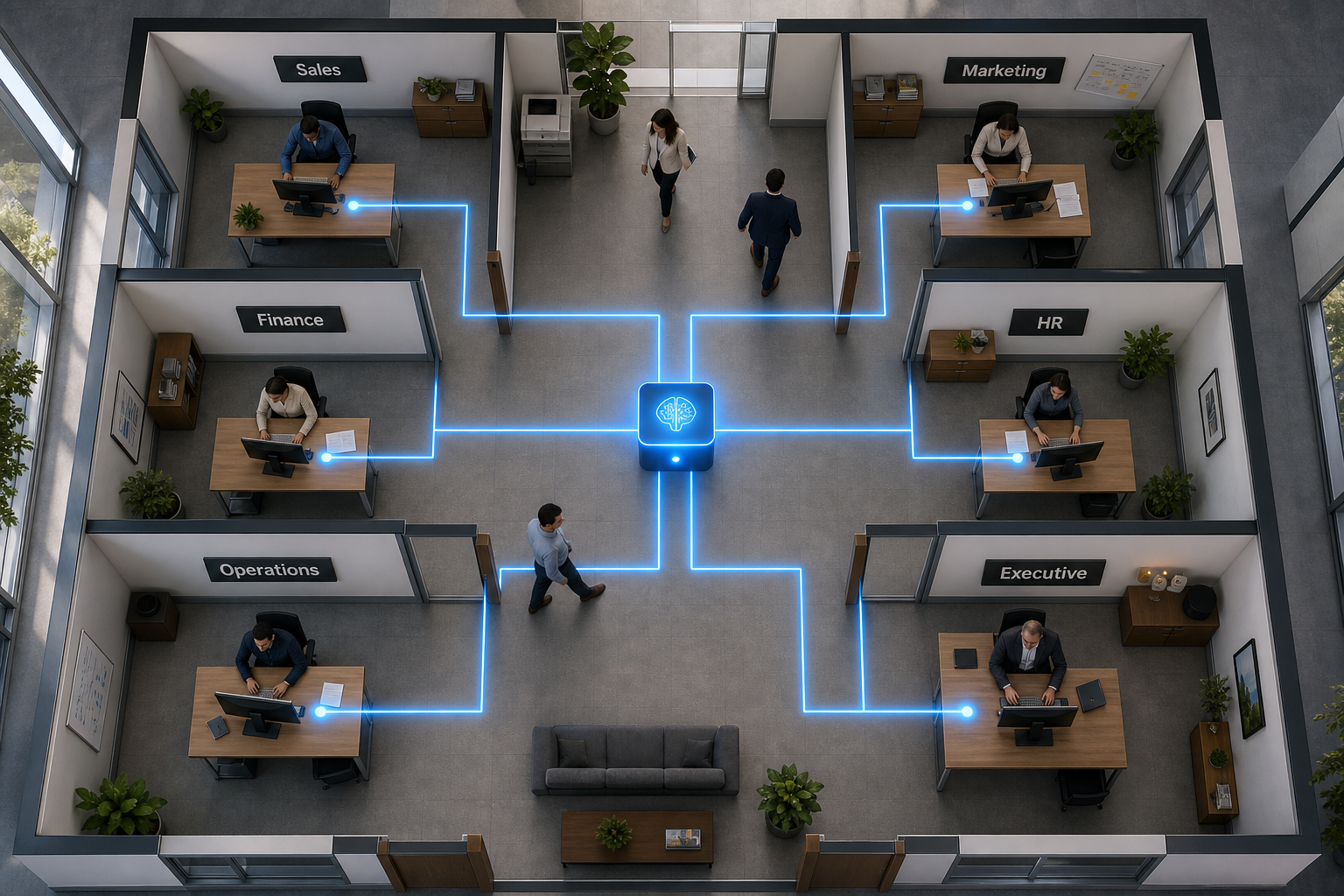 Connected office network